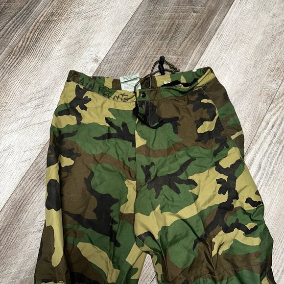 Vintage BDU US military army camo extended cold weather trousers pants S/M rain - Picture 5 of 11